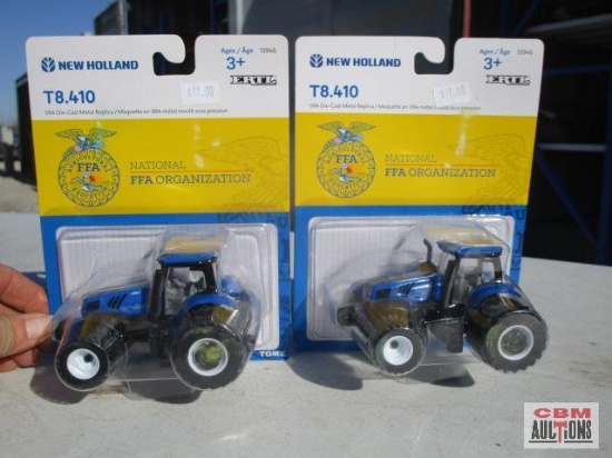 2- New Holland T8.410 1/64 MFWD toy tractors, National FFA Organization