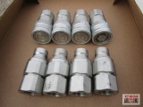 4 Sets of skid steer hydraulic hose quick couplers 4 female & 4 male for 1/2