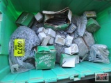 Tote of assorted new bolts and fasteners *E