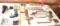 Heat Gun, Rafter Square, Sheet Rock Trowels, Hacksaw, Volt Meter