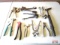 Assorted Hand Tools, Nail Puller, Rivet Gun, Wire Cutters, Cattle Ear Tag Tool