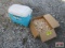 Blue Cooler & Clothes Pins