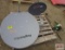 Pallet of Scrap Satellite Dishes & Weed Eater Trimmer