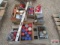 Lots Of Misc Fasteners, 4' Level, Saw Horse Brackets, Power Strip
