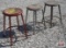 3 Metal Shop Stools