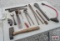 Assorted Hand Tools, Pry Bar, Roofing Hammer, Power Cord Splitter