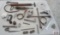 Craftsman Wrenches, Crescent Adjustable Wrench, C Clamps, 4 Way Tire Wrench, Gate Hinge & Misc