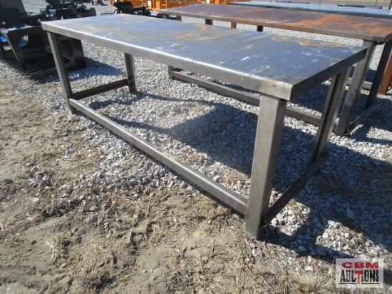 30"x 90" Steel Work Bench 10 Ga Top, Weighs #270