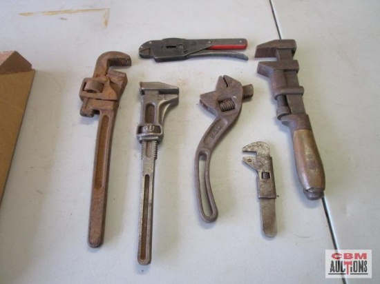Vintage Adjustable Pipe Wrenches & Vise Grips