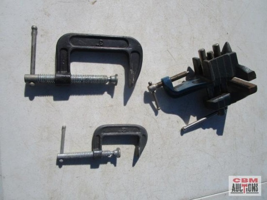 2- C-Clamps & Mini Vise
