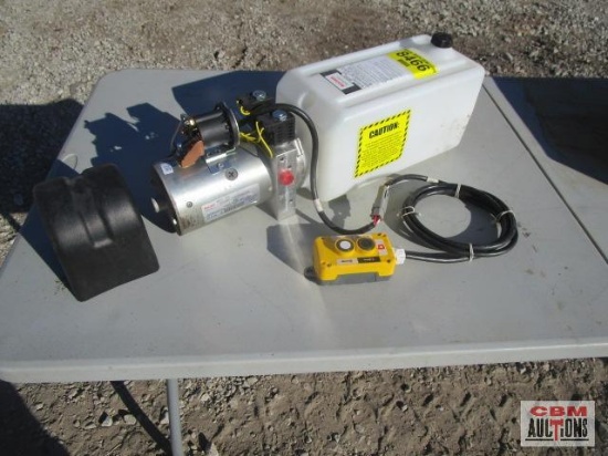 Bucher Hydraulic Power Unit M-3551-0437 12 Volt Double Acting, Reliefs Set At 3200 psi On Lift Port