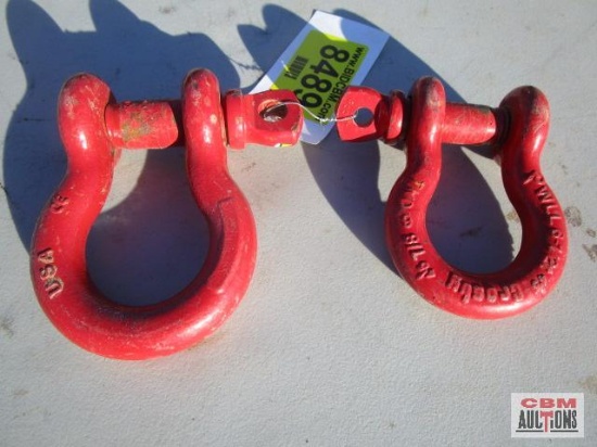 Pair Crosby Lifting Shackles