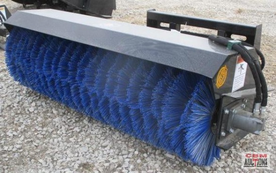New Wolverine 72" Hydraulic Skid Steer Broom Angle Broom Attachment GPM Range: 12 To 25, PSI Range: