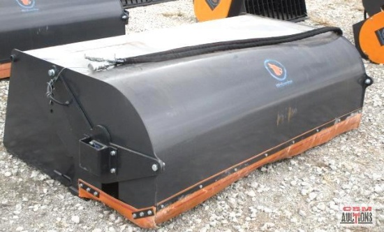 New 72" Wolverine Skid Steer Hydraulic Sweeper Pickup Broom With Hoses And Couplers
