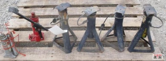 4-Adjustable Jack Stands, 2-Hydraulic Bottle Jacks