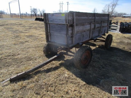 Vintage Wood Box Wagon (Pulls & Turns)