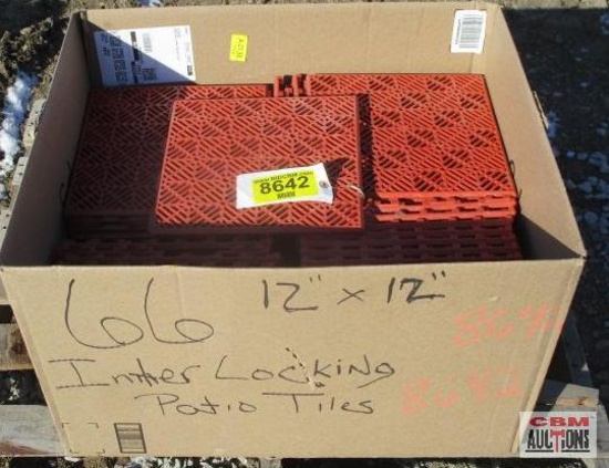 66-12"x12" Interlocking Patio Tile