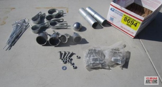 Box of Chain Link Fence Parts