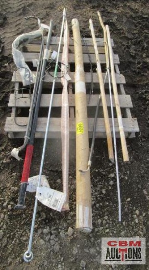 Pallet Of Misc Steel Rods,...1263614C5 BOLT,Arbor, 1-1/2" - 6 x 2019mm, Drilled Case parts...TRUE-TA