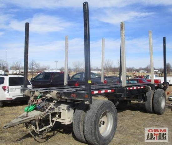 2000 Polar 20' Log Trailer, Swivel Hitch, Air Brakes, Up Right Log Bunk Bars, 11R22.5 Tires, 38K