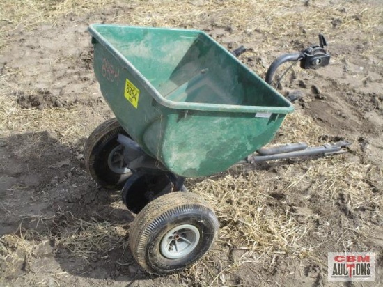 Pull Behind Broadcast Fertilizer Seeder Spreader Green