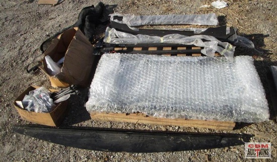 3-UTV Side By Side Windshields, 1 Frame, 2 Boxes Of Hardware, 2 Cloth Doors