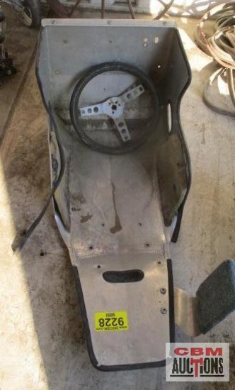 Aluminum Race Car Seat & Steering Wheel