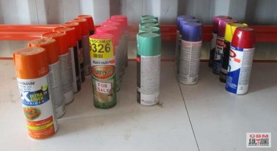 Spray Paint 7-Orange, 5-Pink, OSHA 5-Green, 3-Purple, OSHA 2-Purple, 1-Yellow, 1-Red