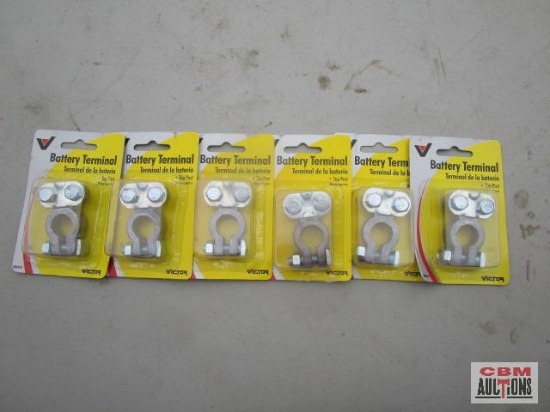 6 Bell Automotive Battery Terminal/Top Post Cable Ends, New