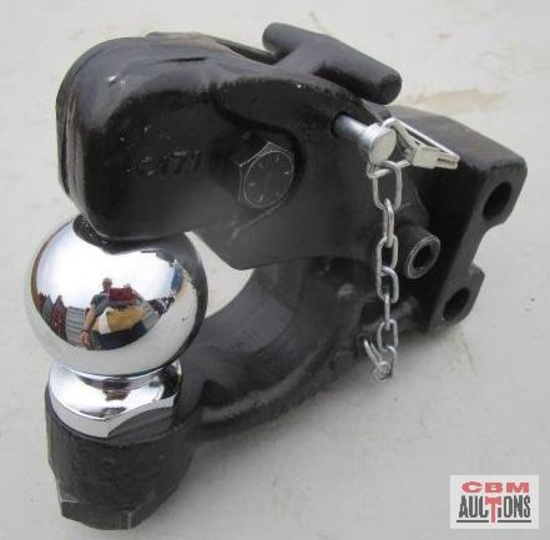 Pintle 2 5/16" Ball Combination Bolt-On Hitch with Pin,