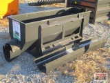 New Landhonor 1/2 Yd Auger Mixing & Discharge Bucket, Left Or Right Side Discharge With Chute