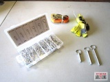 Box Of Hitch Pins, And 2 Small Ratchet Straps...
