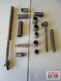 Lot of Mixed Sockets & Breaker Bar