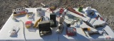 Lineman Pliers, Wire Nuts, Exacto Knife Set, Watches, Flag Holder, Voltage Tester, Pipe Wrench,