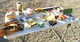 Landscape Nail Spikes, Zip Ties, Porter Cable Nails, Sheetrock Mud Mixer, Bag Of Drywall Screws,
