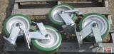 4-Heavy Duty Swivel Green Castors 2