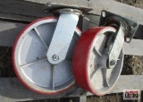 -Heavy Duty Red Swivel Castors 2