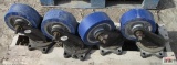 4-Heavy Duty Swivel Blue Castors 3
