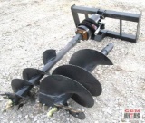 New Wolverine Skid Steer Hydraulic Post Hole Digger, Hex Drive, 12