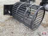 New Wolverine Skid Steer Hydraulic Rock Picker With Hoses And Couplers (Items In Office)