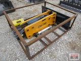 Wolverine Skid Steer Hydraulic Breaker ZW-750, 750 Ft-Lb Class, Equipped W/Heavy-Duty Skid Steer