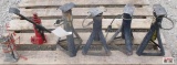4-Adjustable Jack Stands, 2-Hydraulic Bottle Jacks