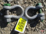 Pair Of Lifting Shackle Threaded Pin-Galvanized