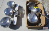 Extenda-Lite Quartz Flood Lighting 3 Bulb Light Bar and 2 Unity Mfg. Model S6 Lights