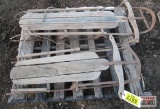 2-Vintage Steel Iron Runner Snow Sleds