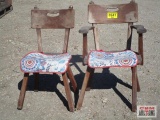 Pair Wooden Shop Chairs