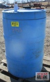 55 Gal Plastic Barrel With Valve Blue