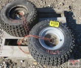 Pair Of Carlisle 18x9.5x8 ATV Tires & Wheels