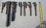 7-Vintage Antique...Adjustable Pipe Wrenches