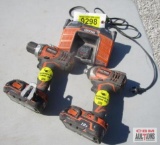 Rigid 18 Volt 1/2 Drill & 1/4 Impact Driver, 2 Batteries & Charger (Works)
